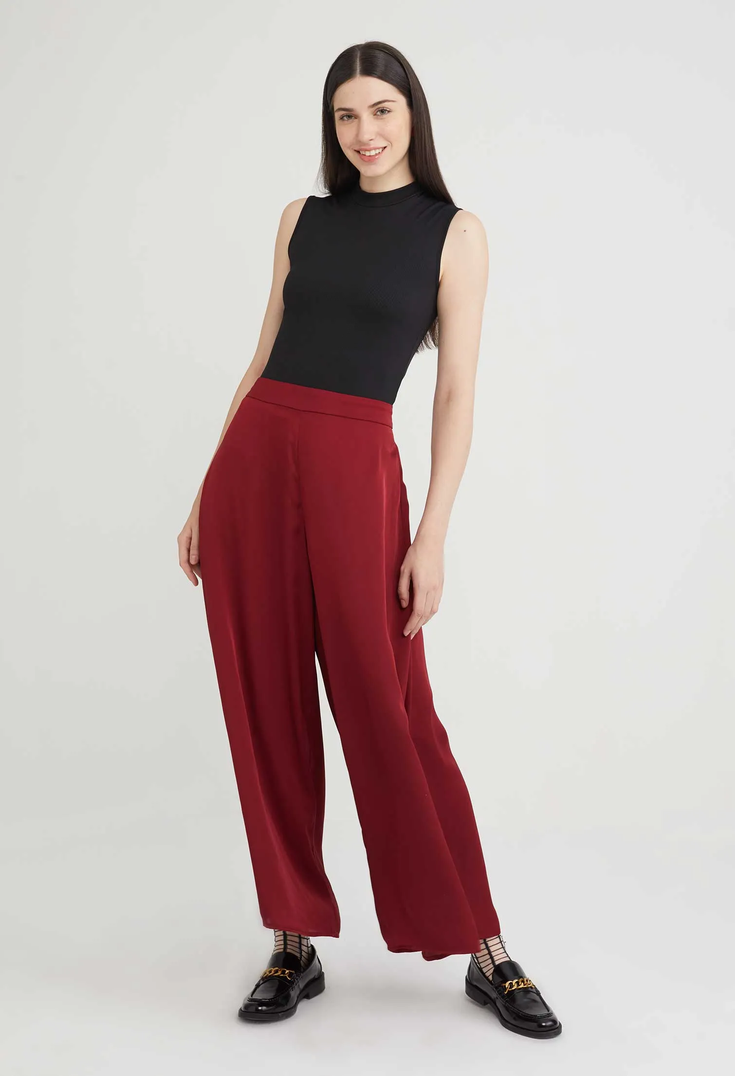 Flowy Palazzo Wide-Leg Pants