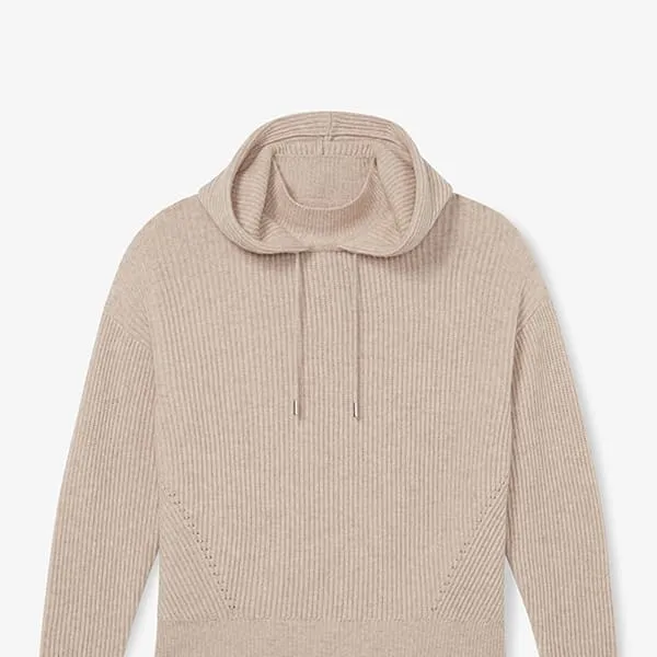 Freya Hoodie - Cashmere/Wool :: Oatmeal Melange