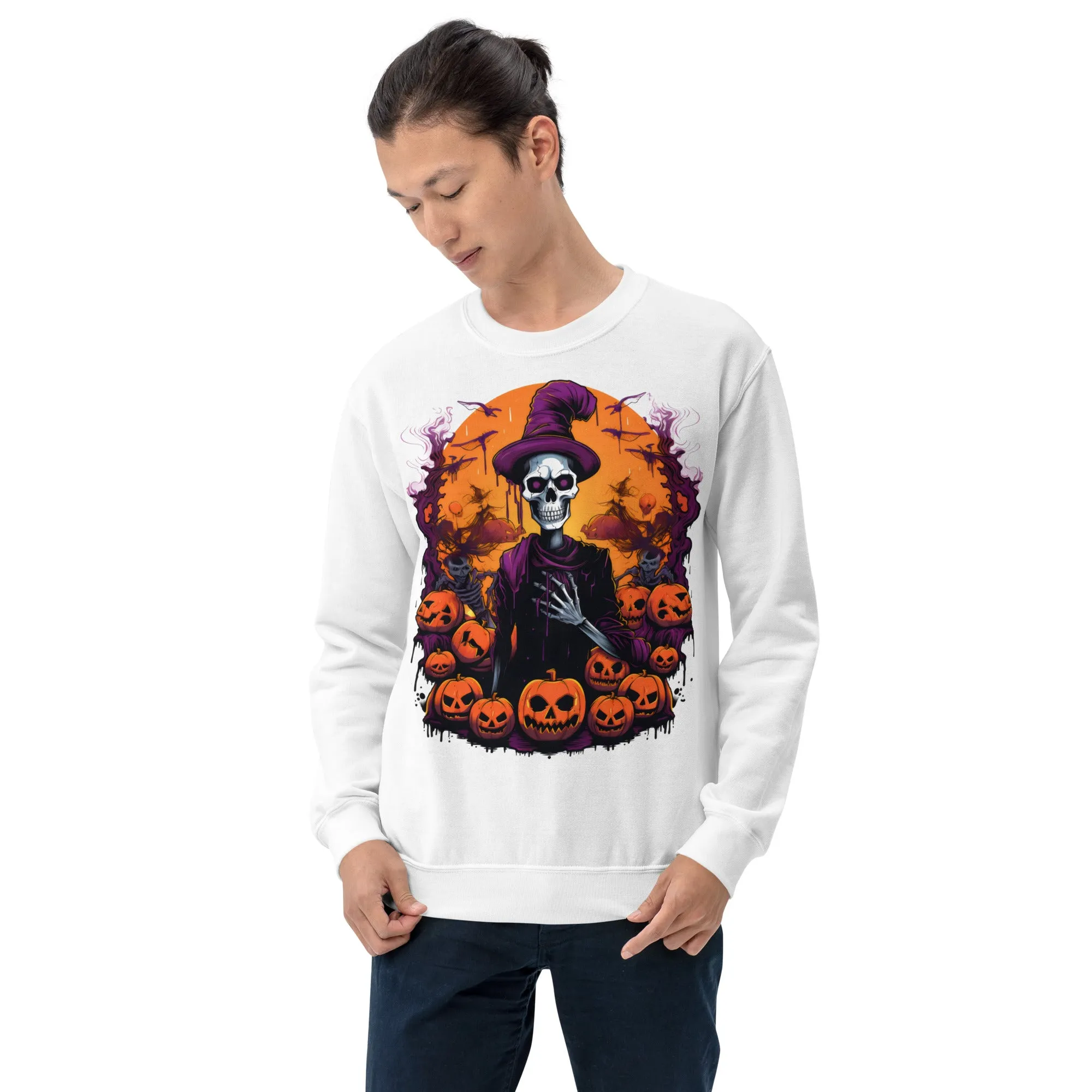 Get Spooktacular with Skeleton-themed Halloween Sweatshirts 002