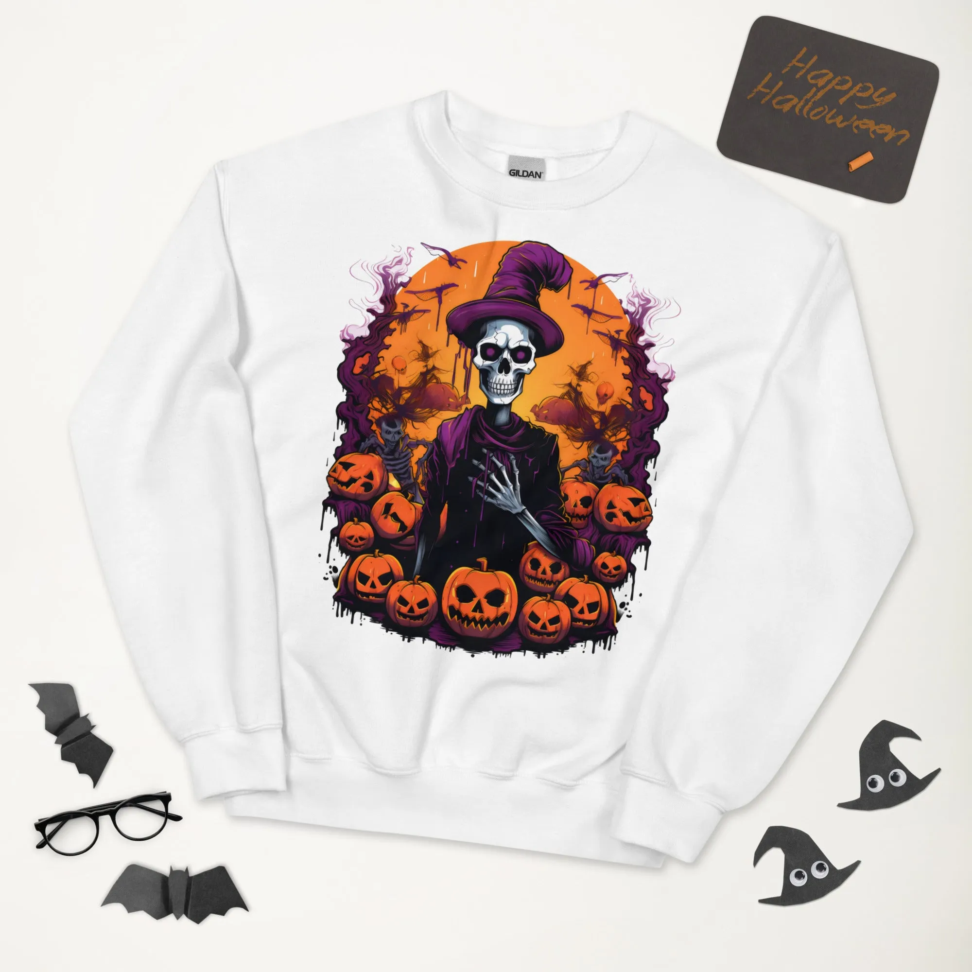 Get Spooktacular with Skeleton-themed Halloween Sweatshirts 002