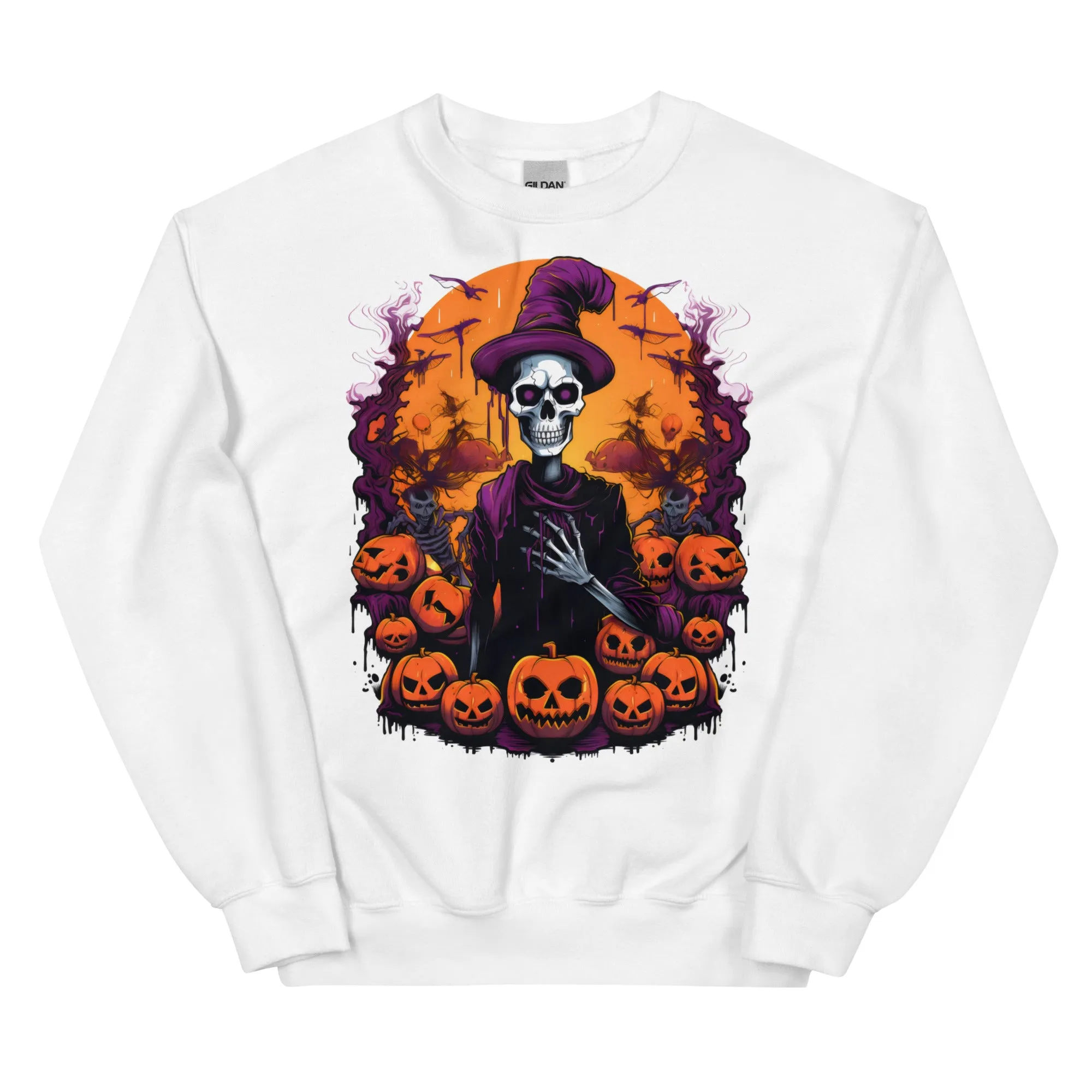 Get Spooktacular with Skeleton-themed Halloween Sweatshirts 002