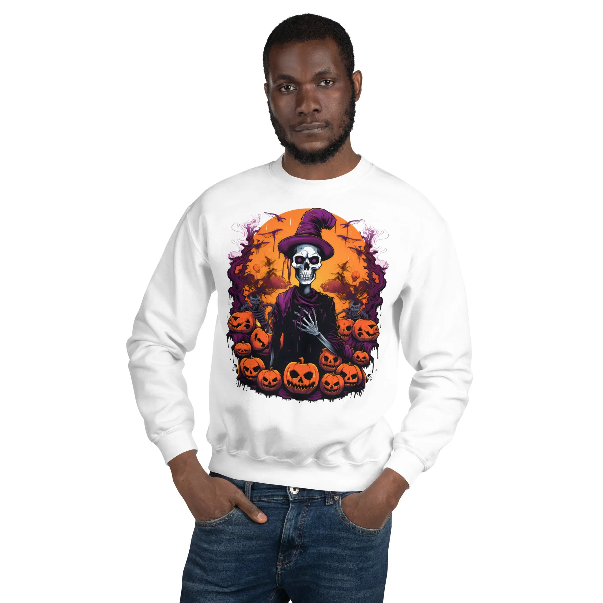 Get Spooktacular with Skeleton-themed Halloween Sweatshirts 002