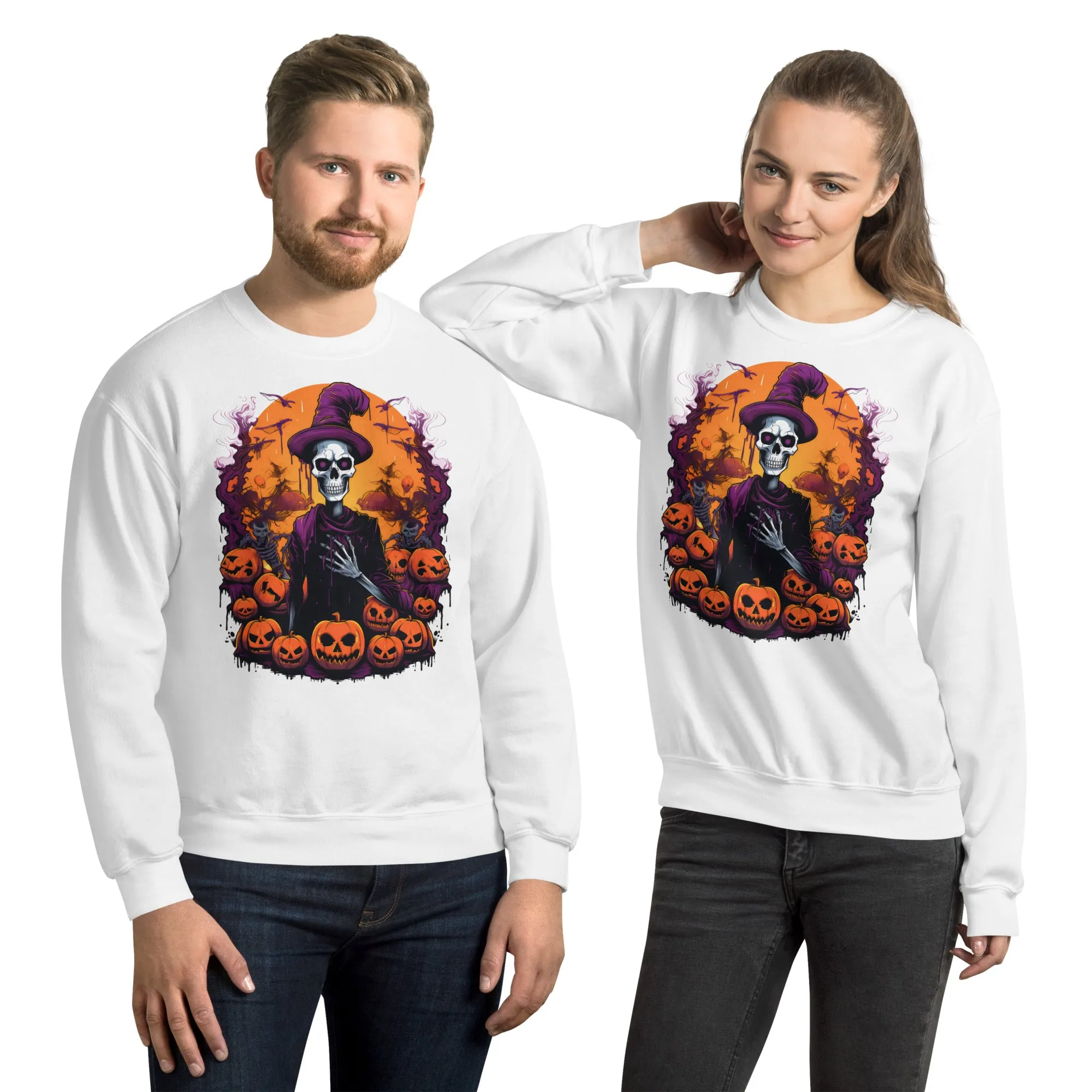 Get Spooktacular with Skeleton-themed Halloween Sweatshirts 002