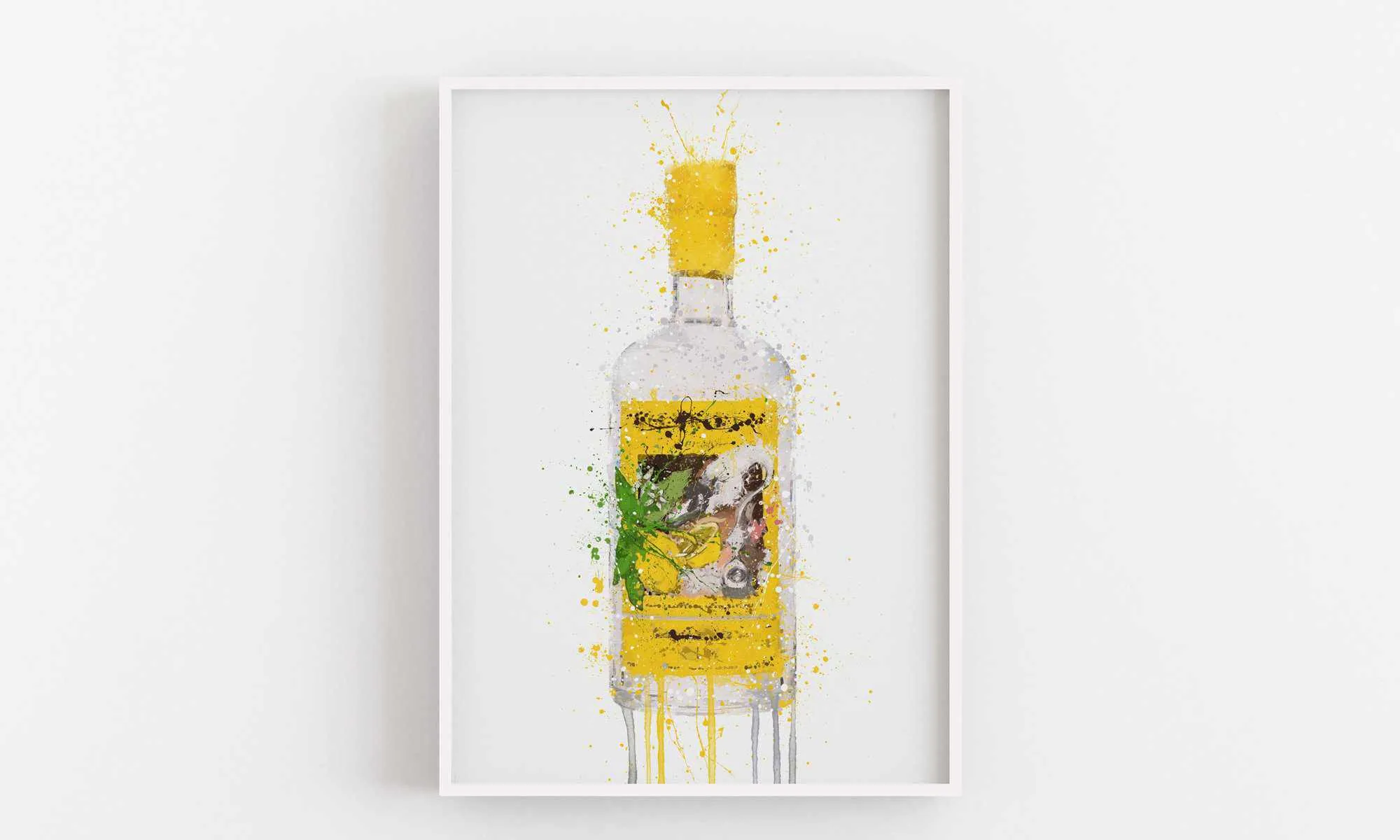 Gin Bottle Wall Art Print 'Zest'