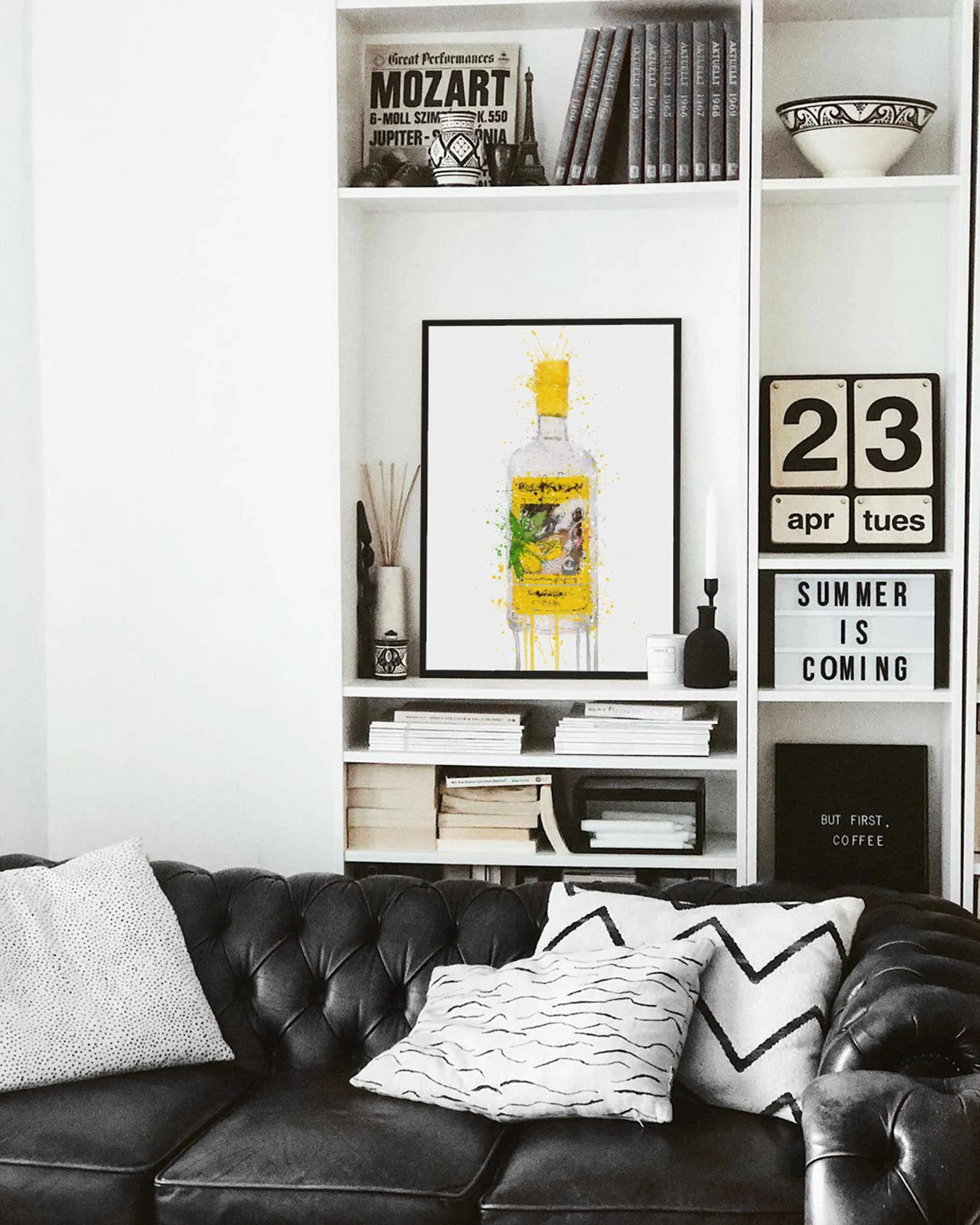 Gin Bottle Wall Art Print 'Zest'