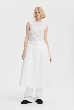 GINE | DRESS VIOLA EMBROIDERY WHITE