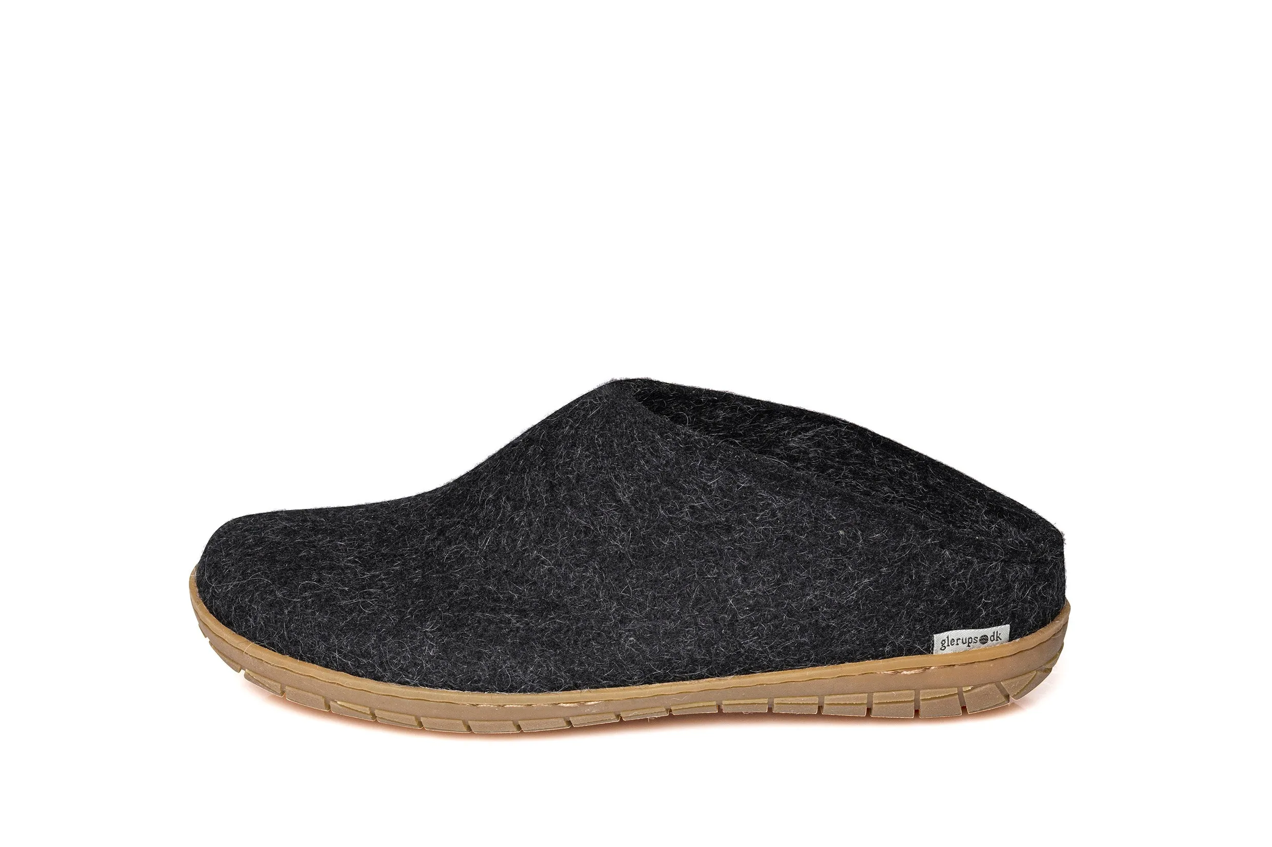 Glerups Unisex Slippers - Rubber Soles - Charcoal