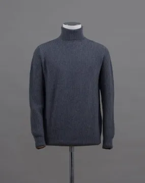 G.R.P. Firenze Wool & Cashmere Roll Neck / Grey