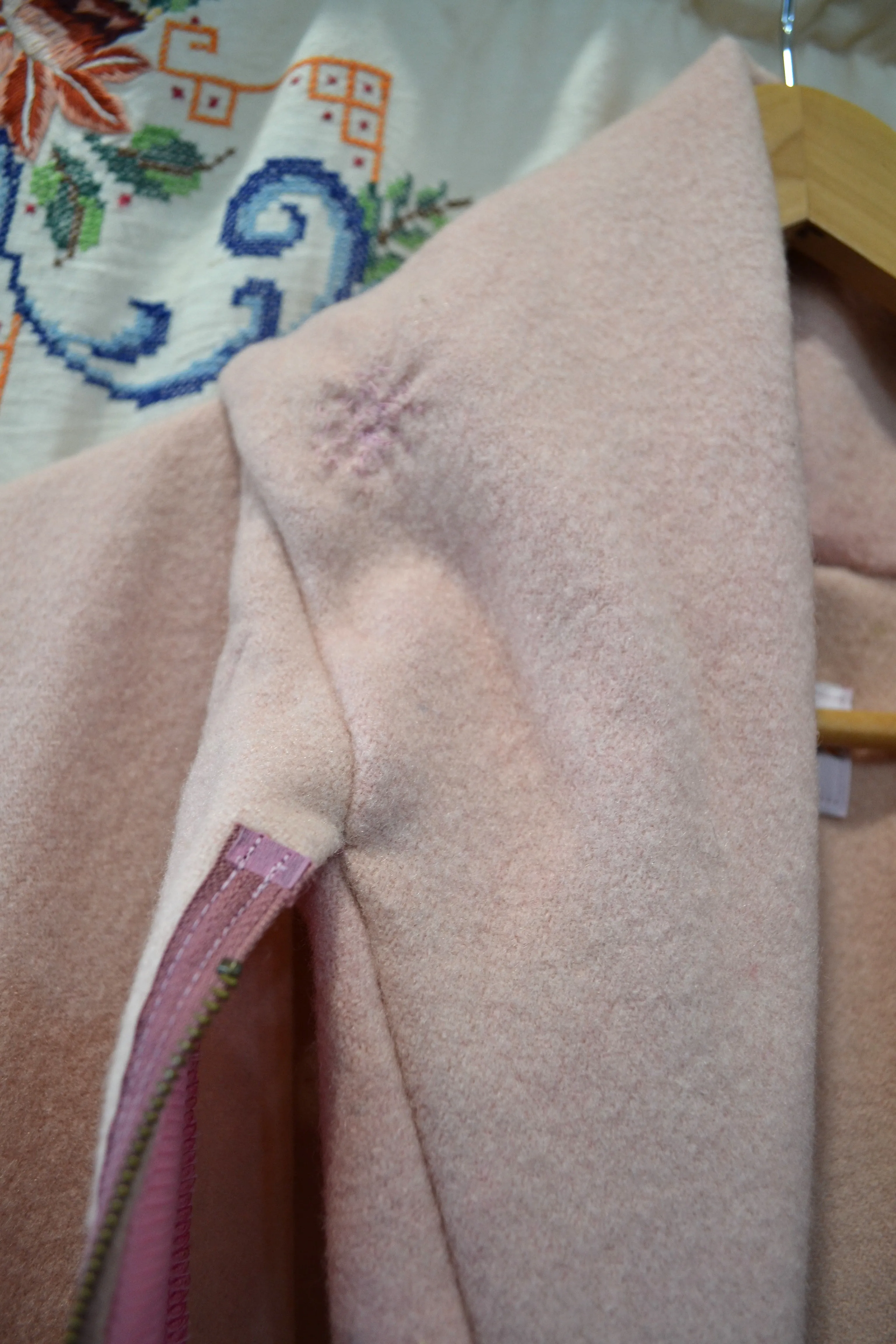 Happy Hare Pink reworked Blanket jacket