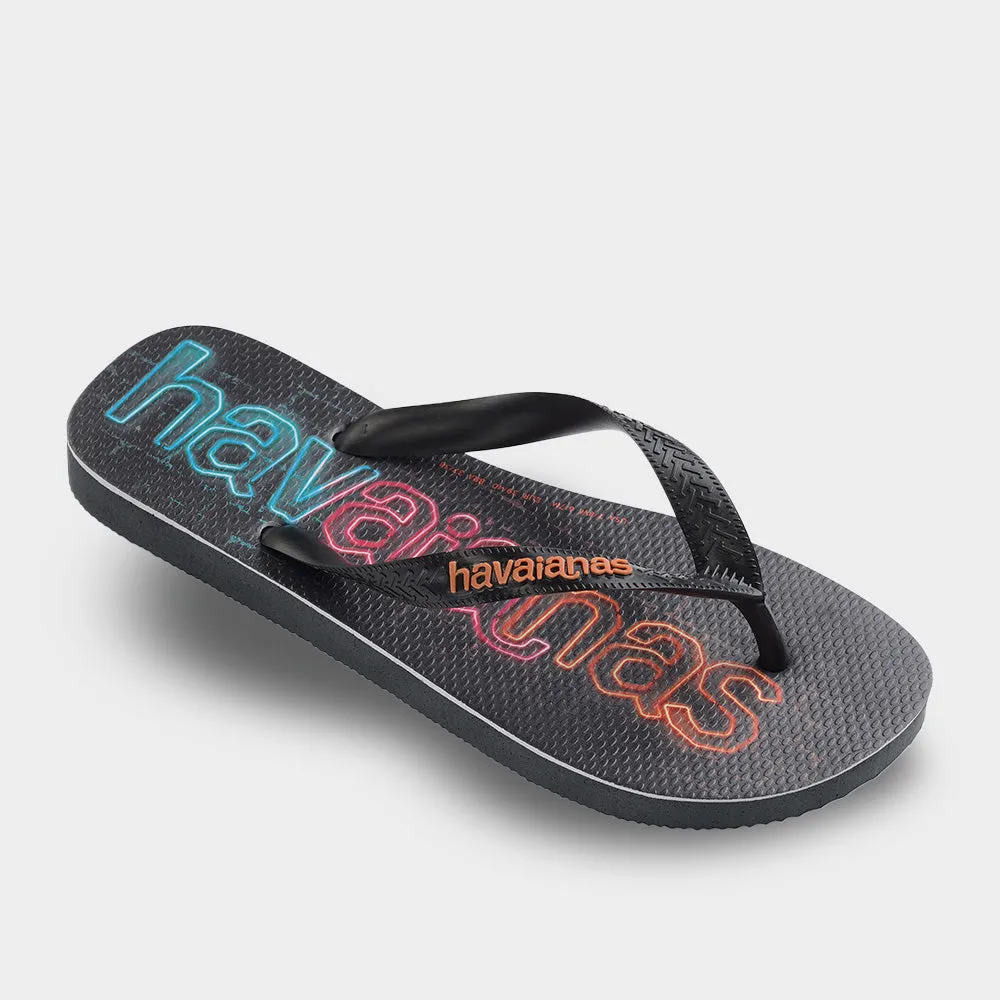 Havaianas Unisex Top Logomania Sandal Black/Multi _ 183486 _ Black