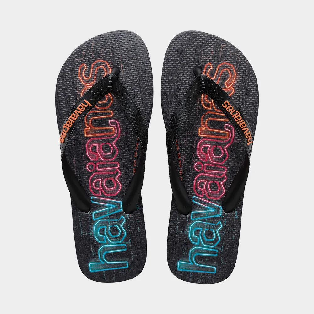 Havaianas Unisex Top Logomania Sandal Black/Multi _ 183486 _ Black