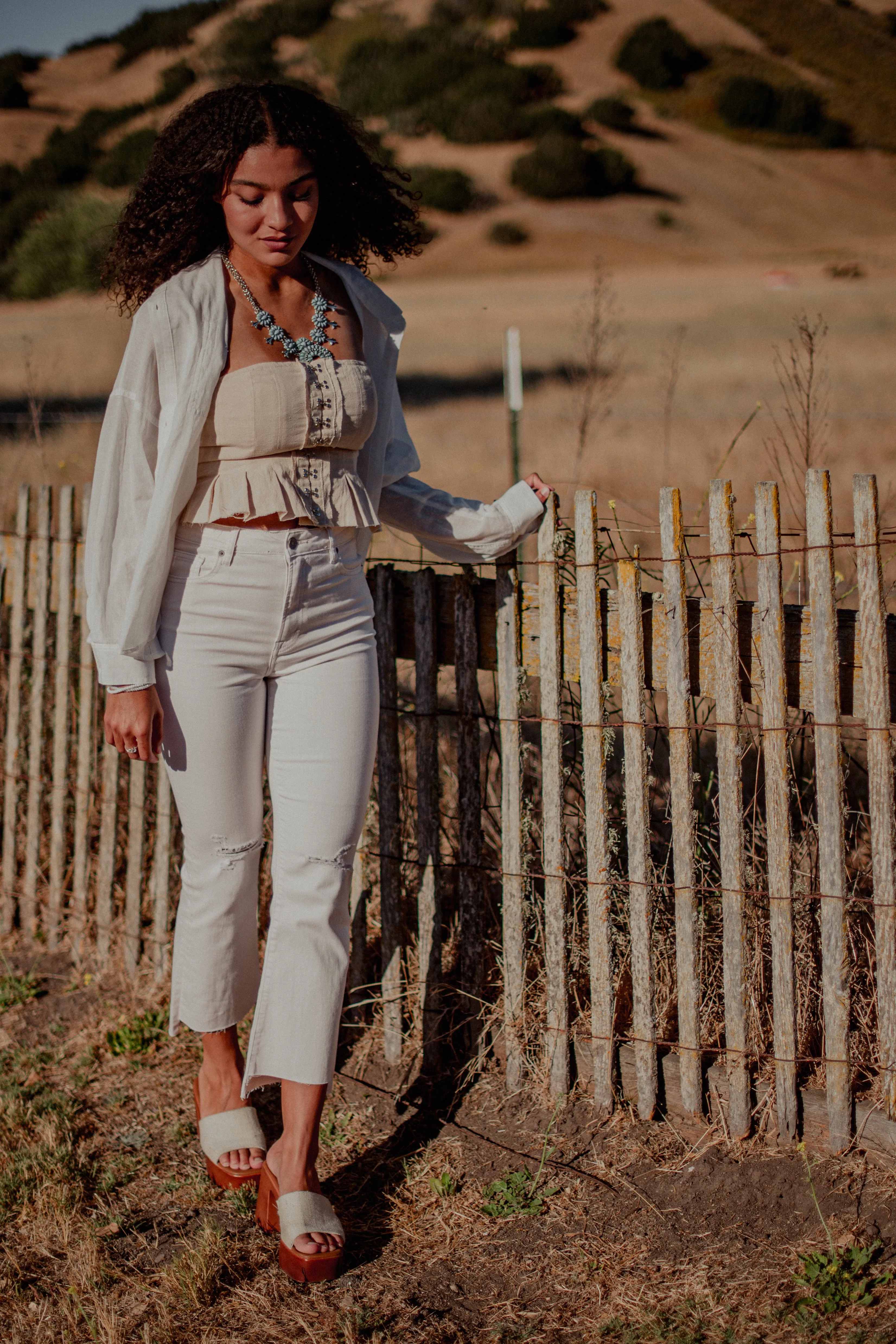 Hot Hot Summer Strapless Front Clasp Detail Top - Oatmeal