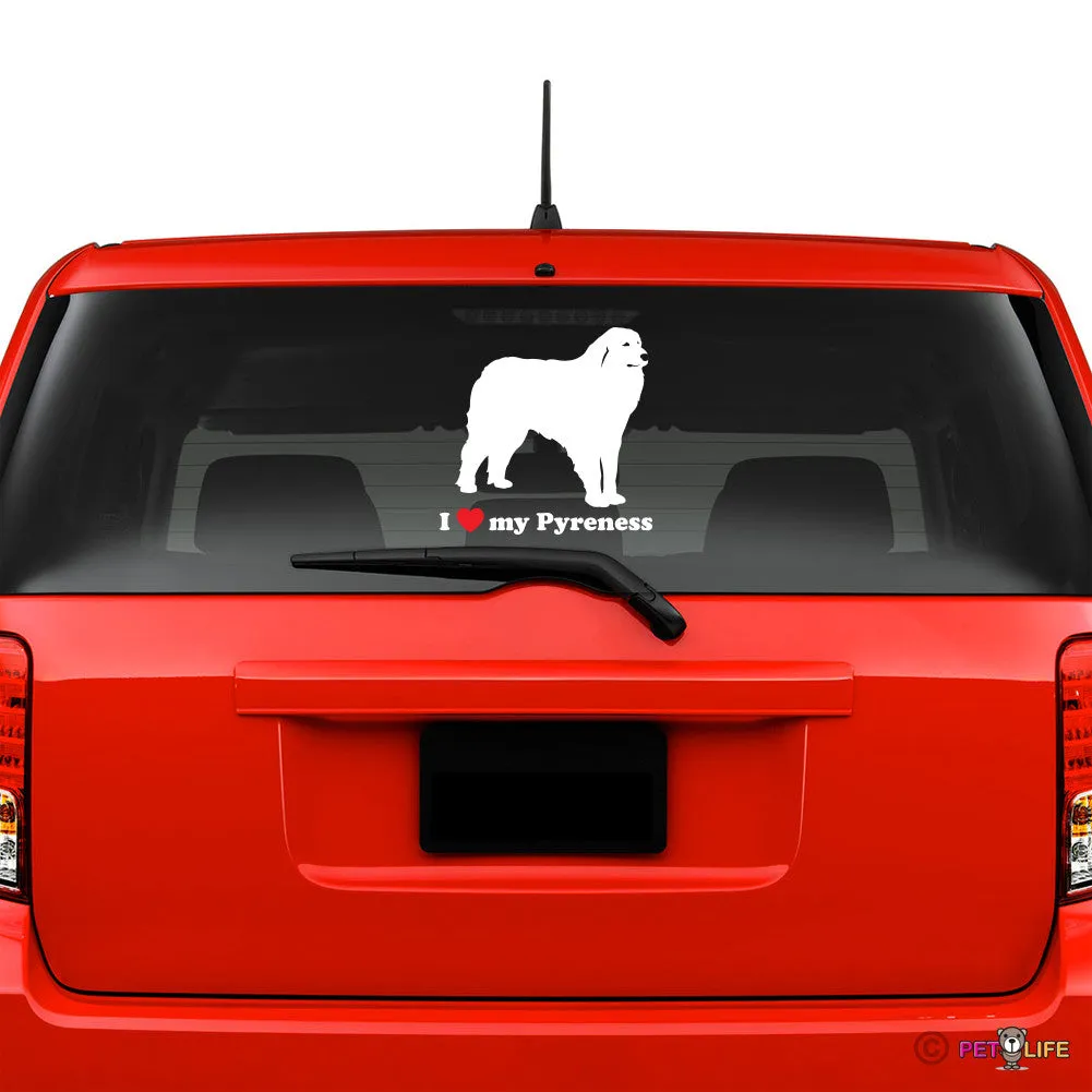 I Love My Great Pyrenees Sticker