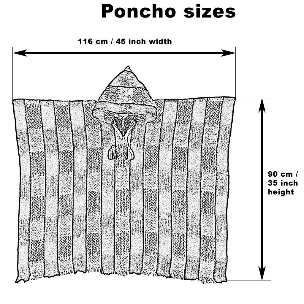 Incan Grays Alpaca Poncho