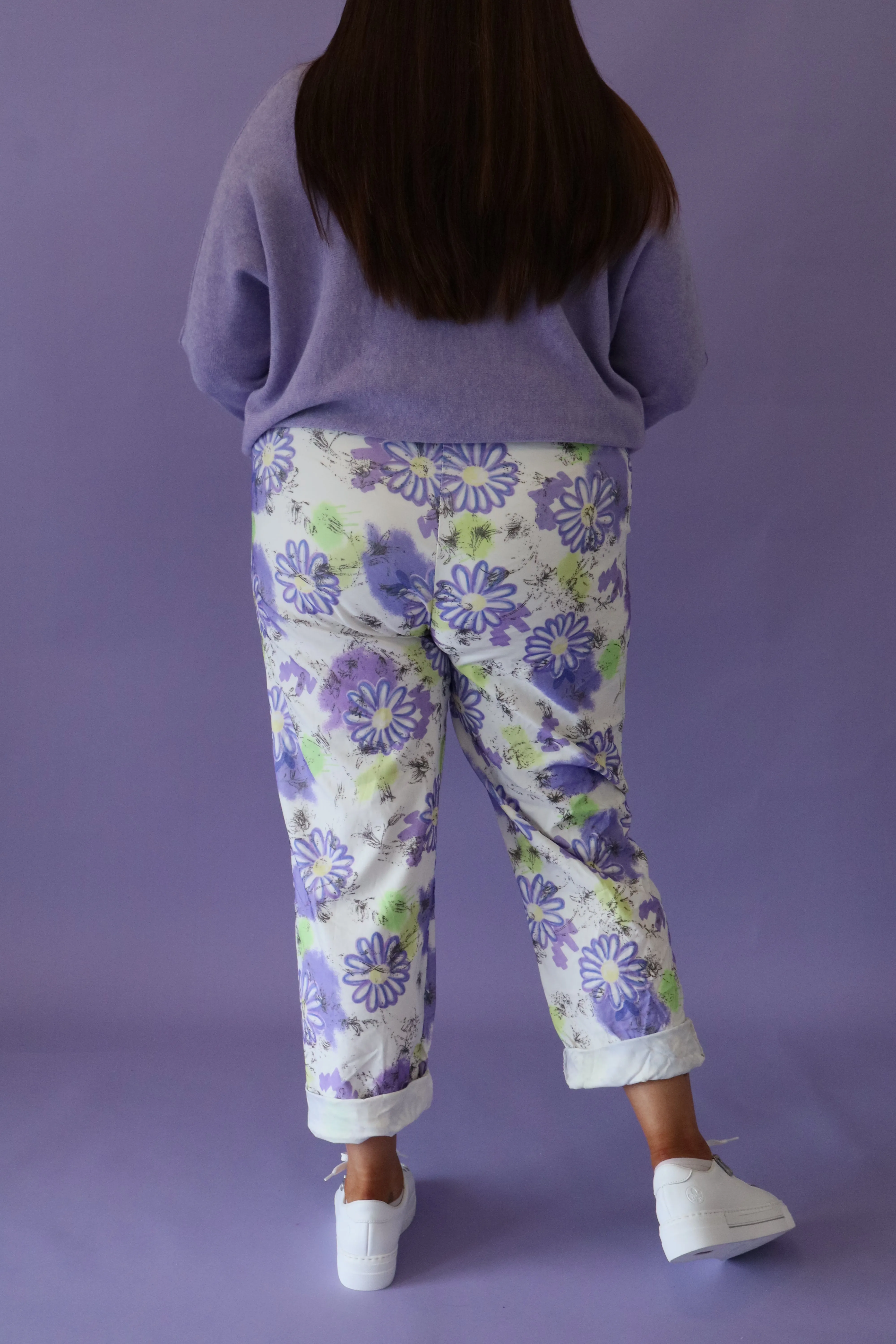 Indie Jogger in Purple Floral