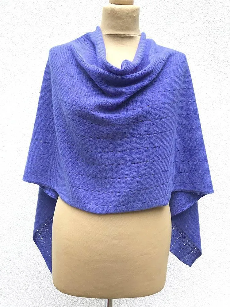 Iris purple cashmere poncho Multiway