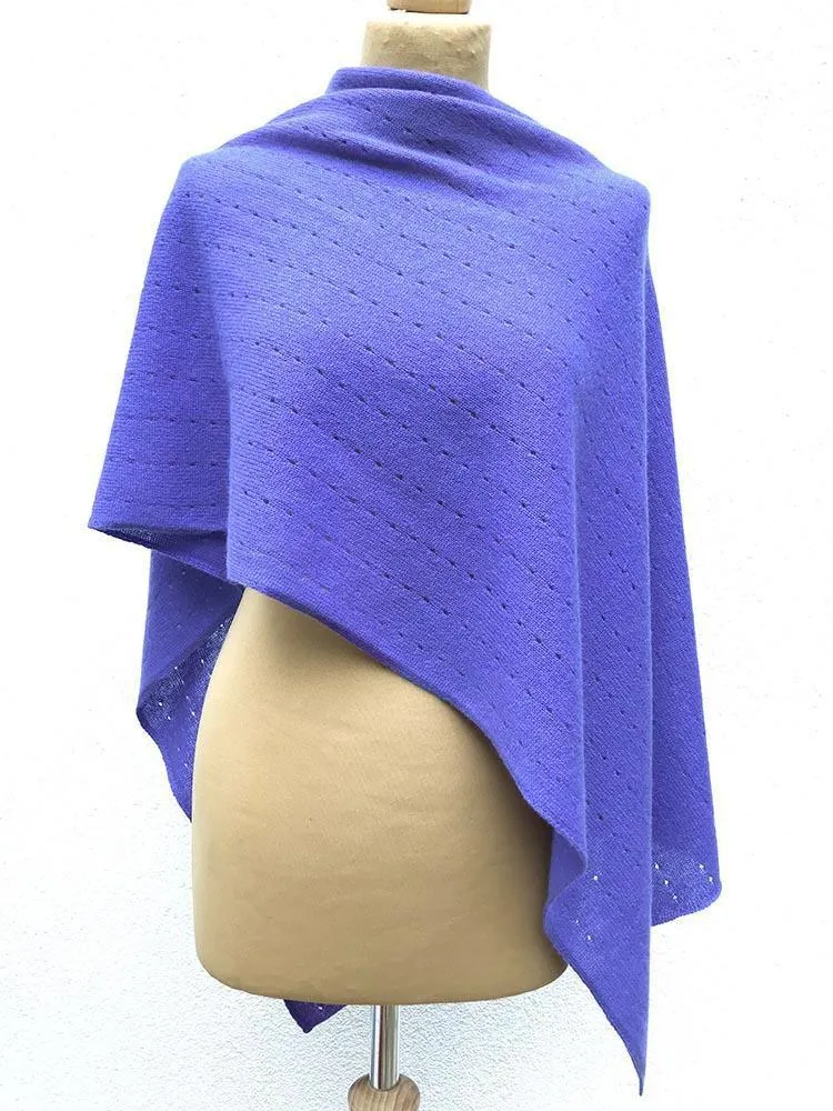 Iris purple cashmere poncho Multiway