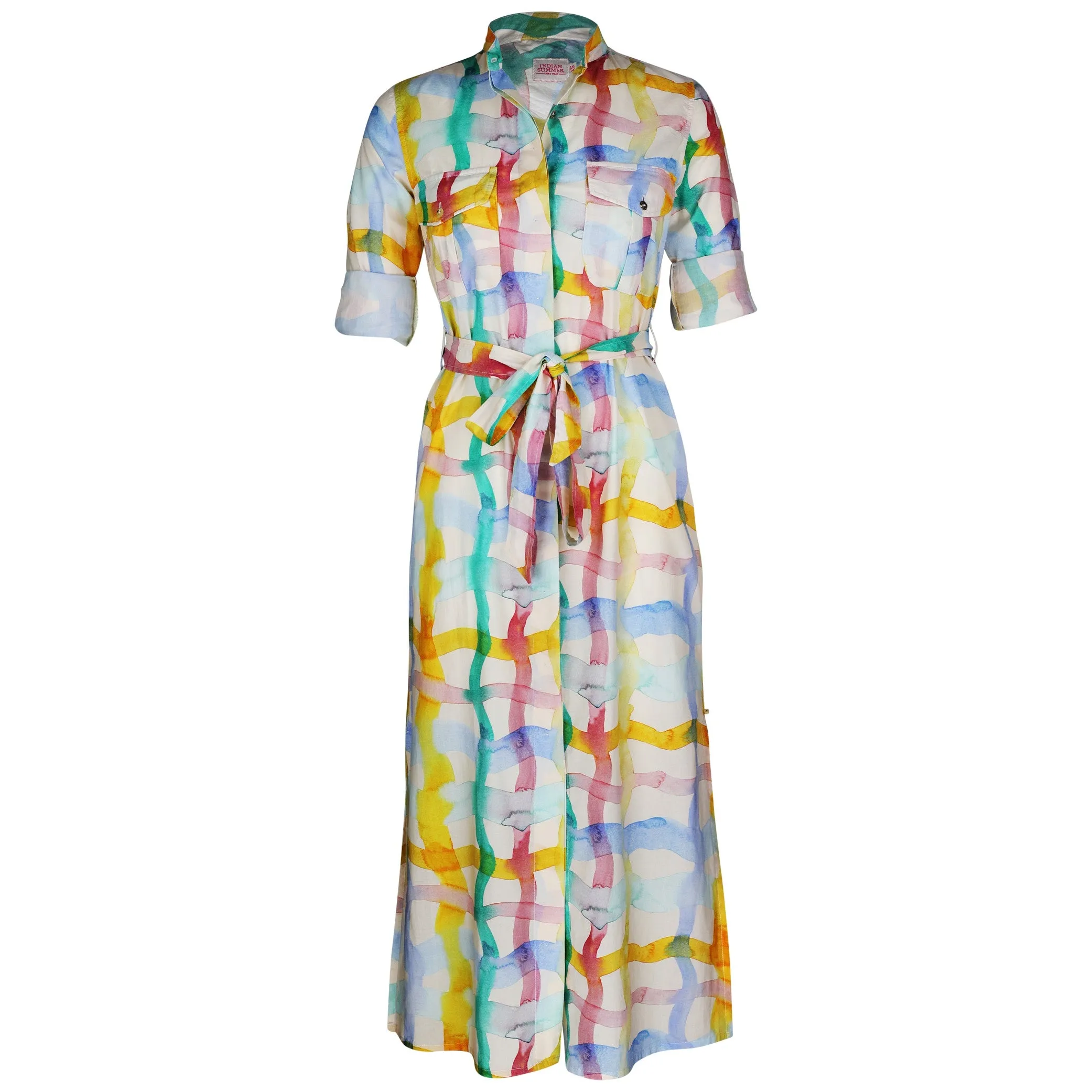 IS Nellie Safari Maxi Dress Watercolour Check