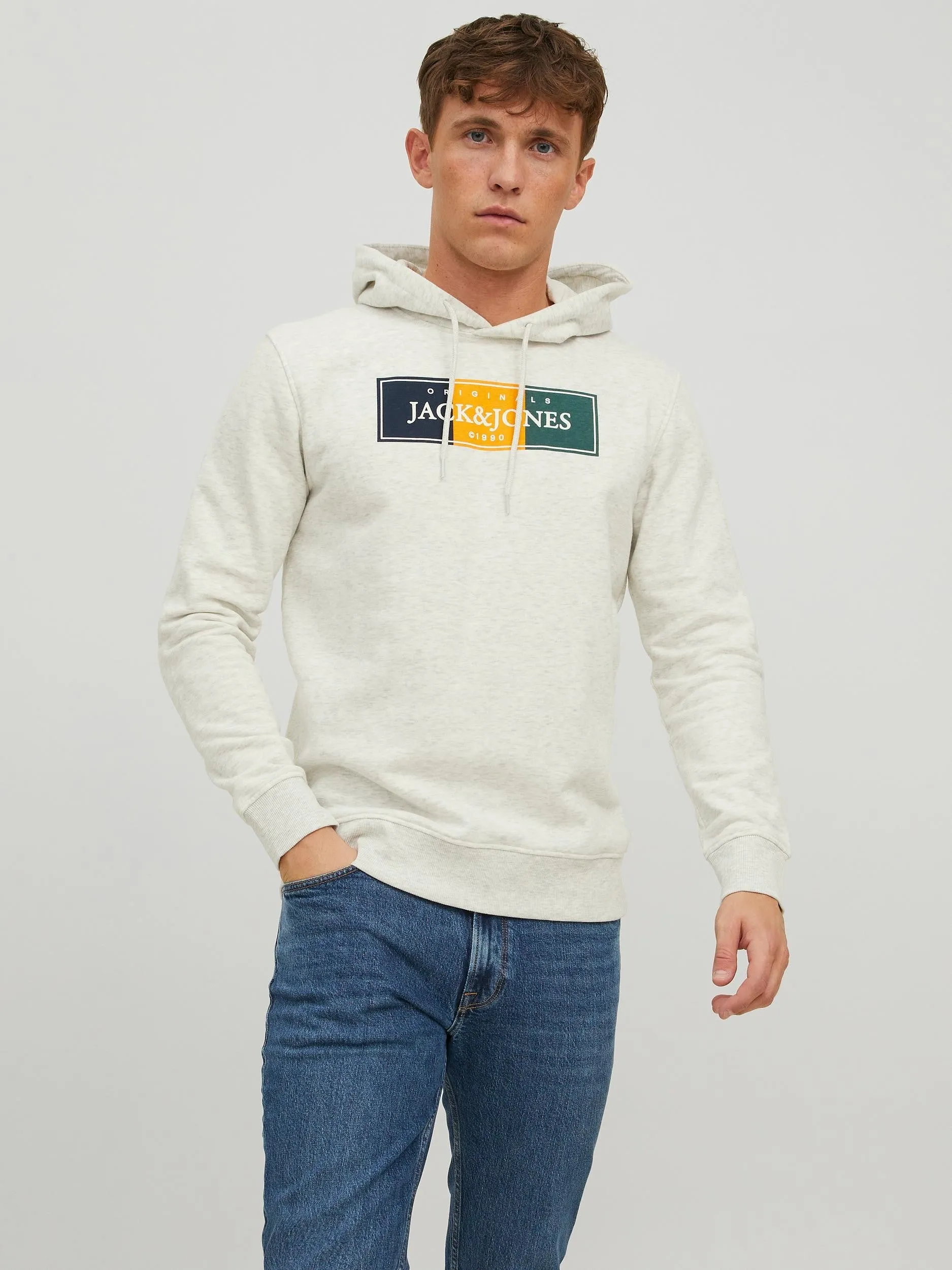 Jack & Jones Cody Hoody-WHITE