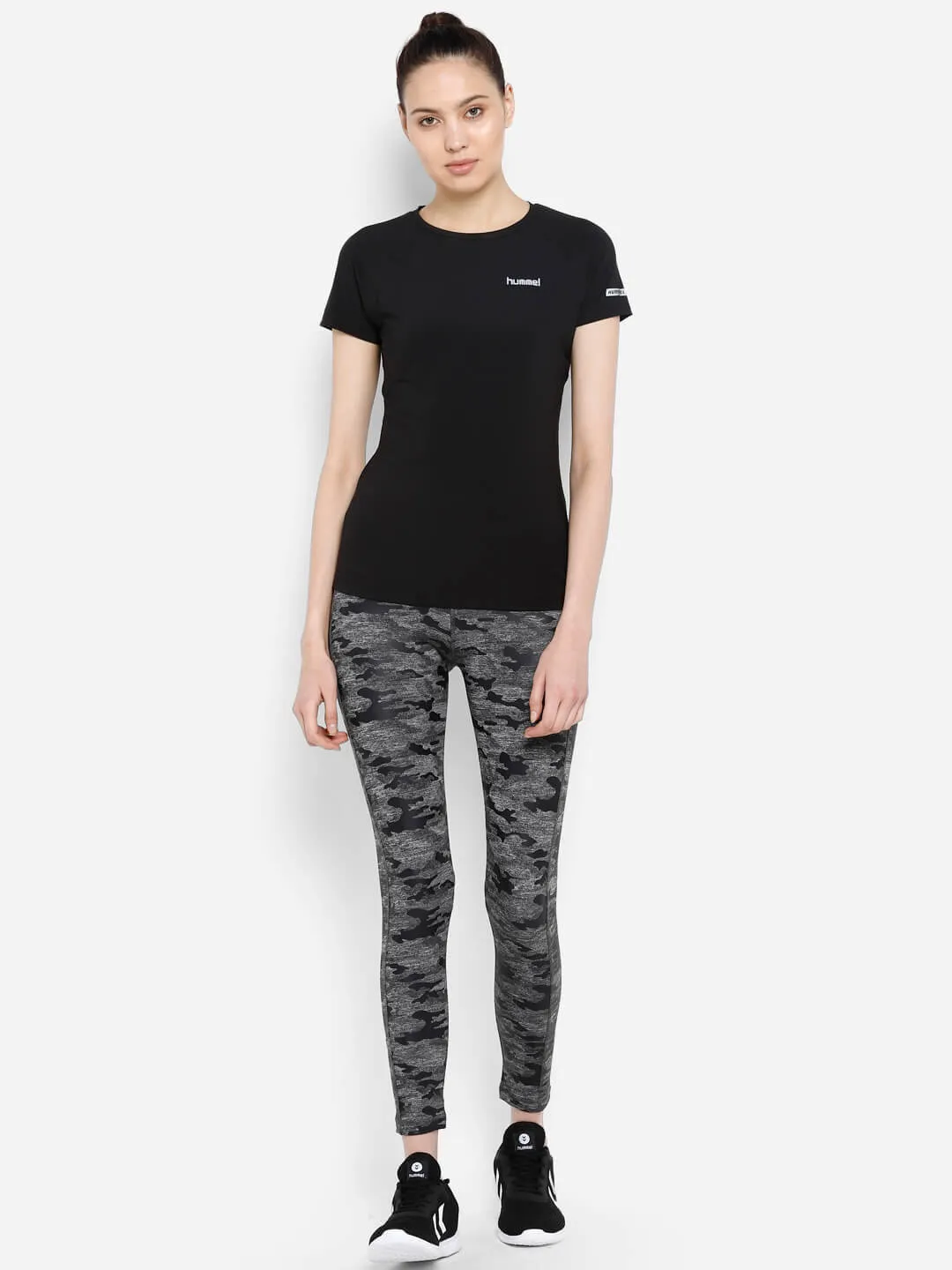 Karina Performance Women Polyester Black T-Shirt