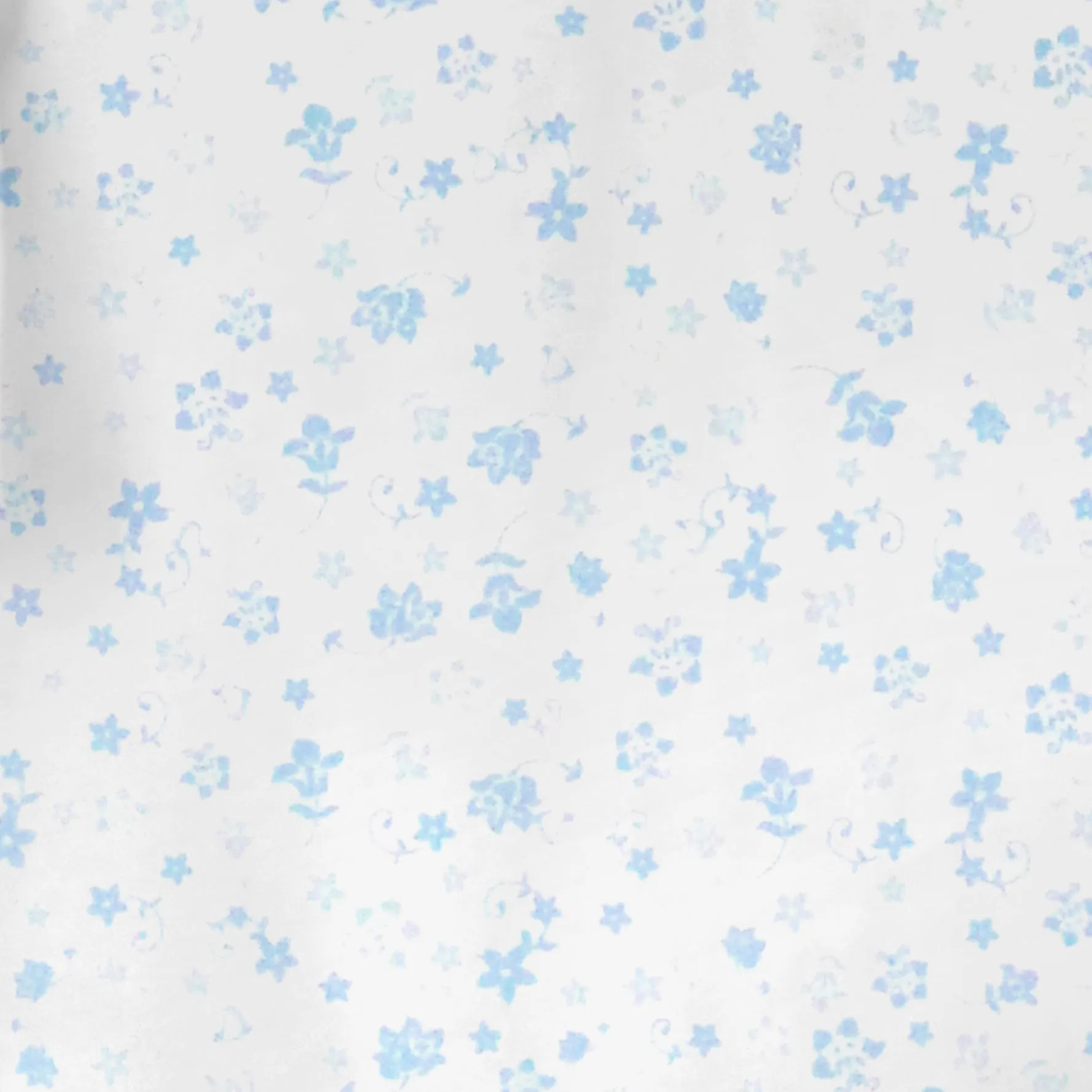 Light Blue Antique Flowers Printed Dress | Baby Girl