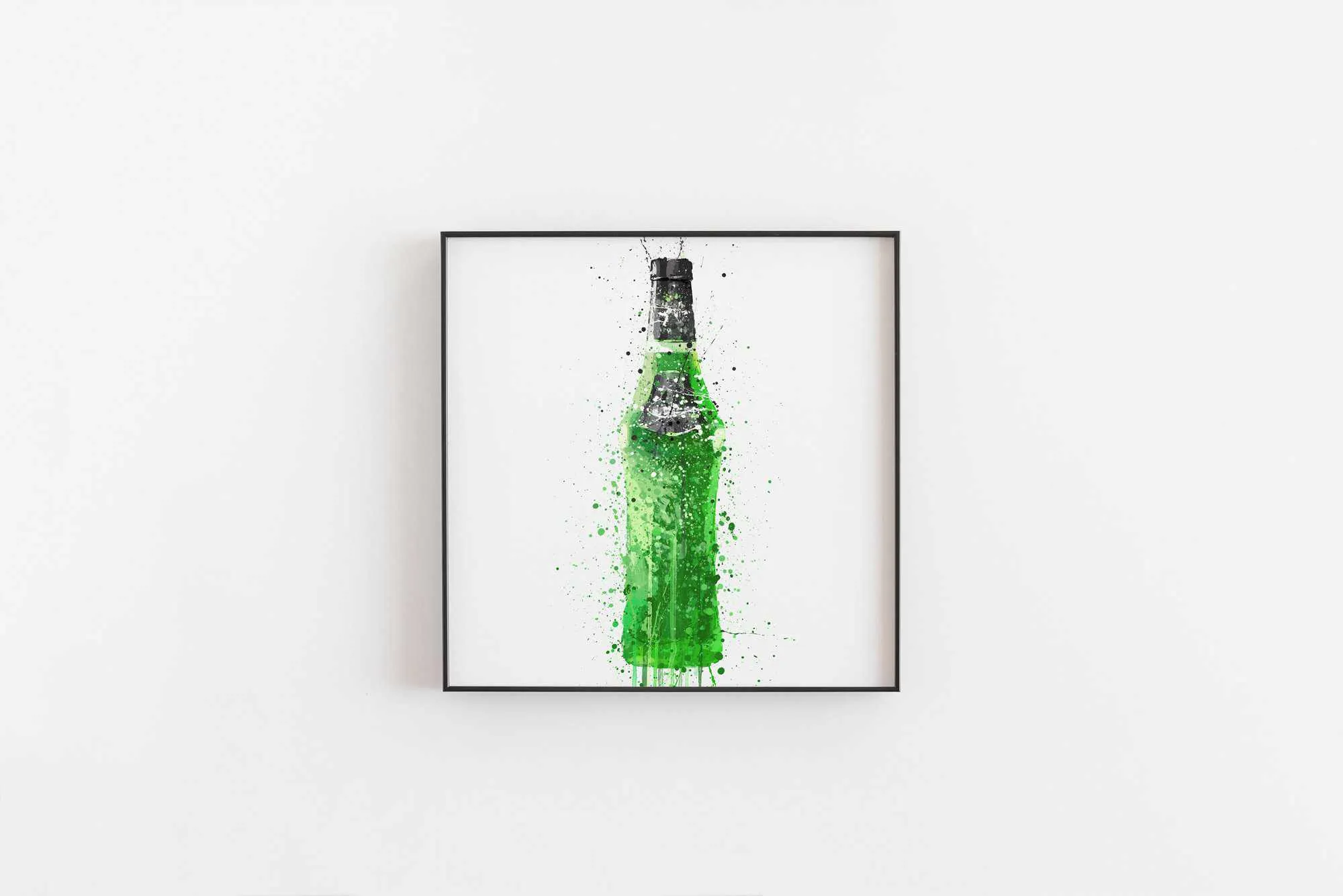 Liquor Bottle Wall Art Print 'Melon'