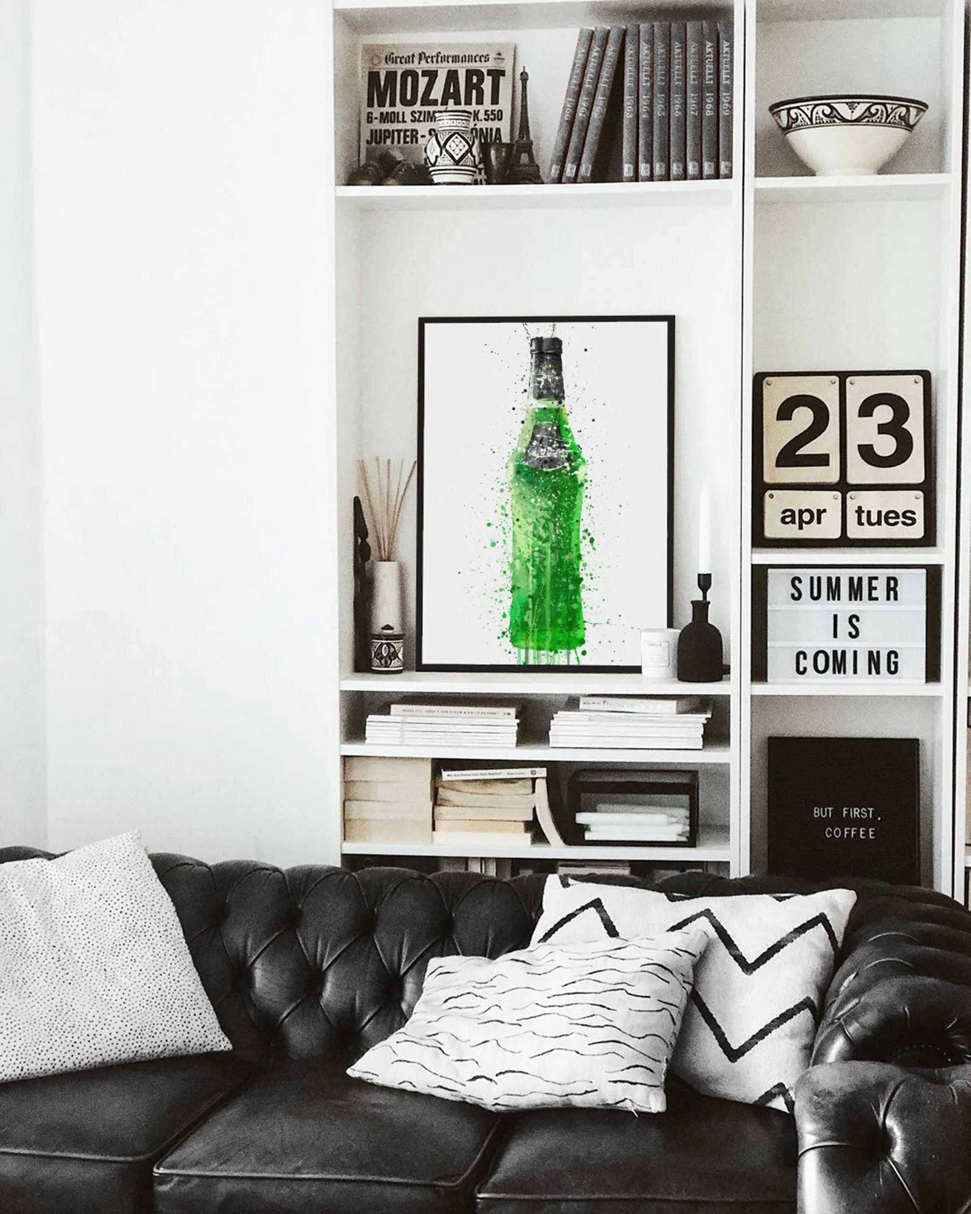 Liquor Bottle Wall Art Print 'Melon'