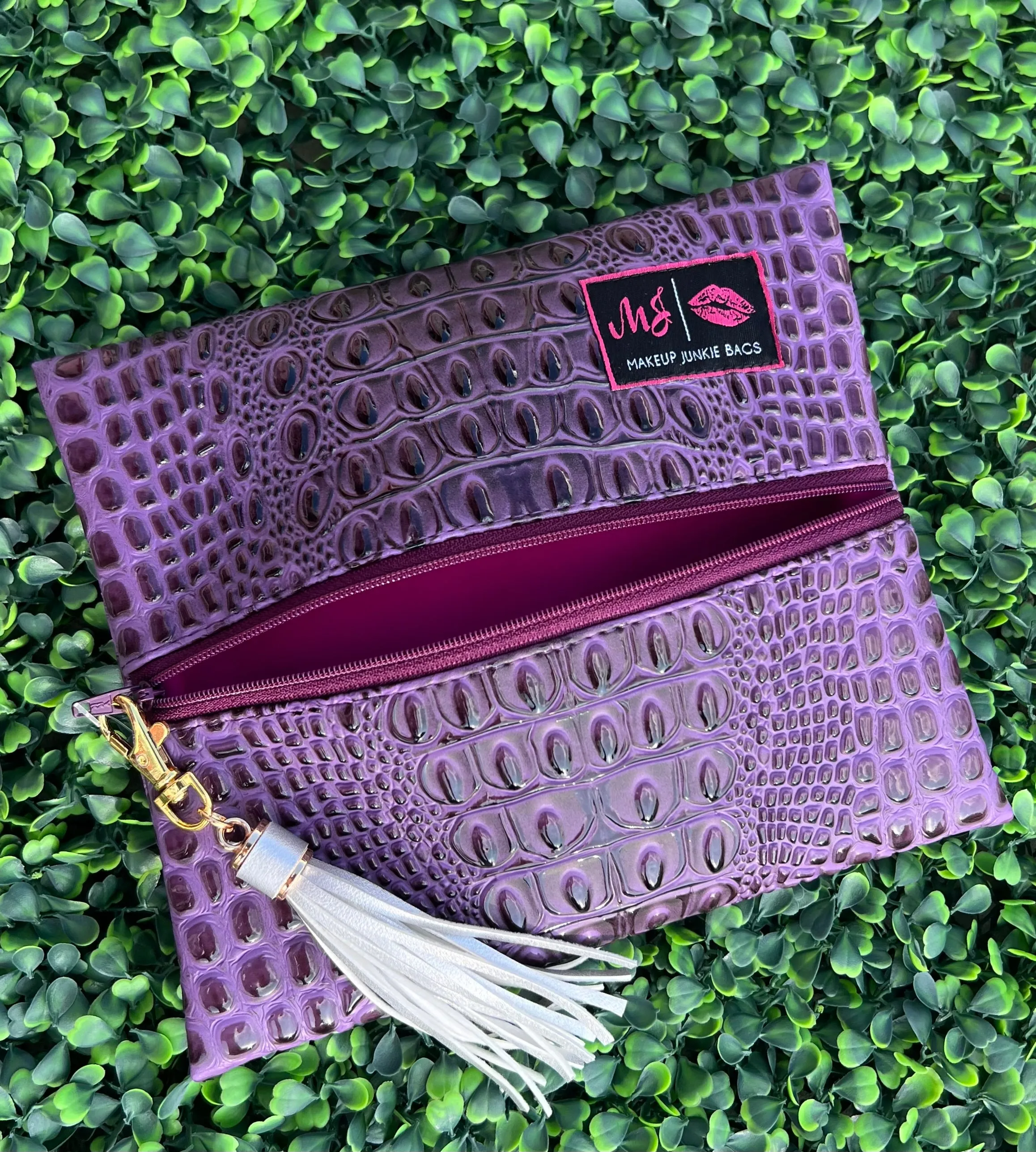 Makeup Junkie Bag- Bubble Gator Amethyst [Pre-Order]