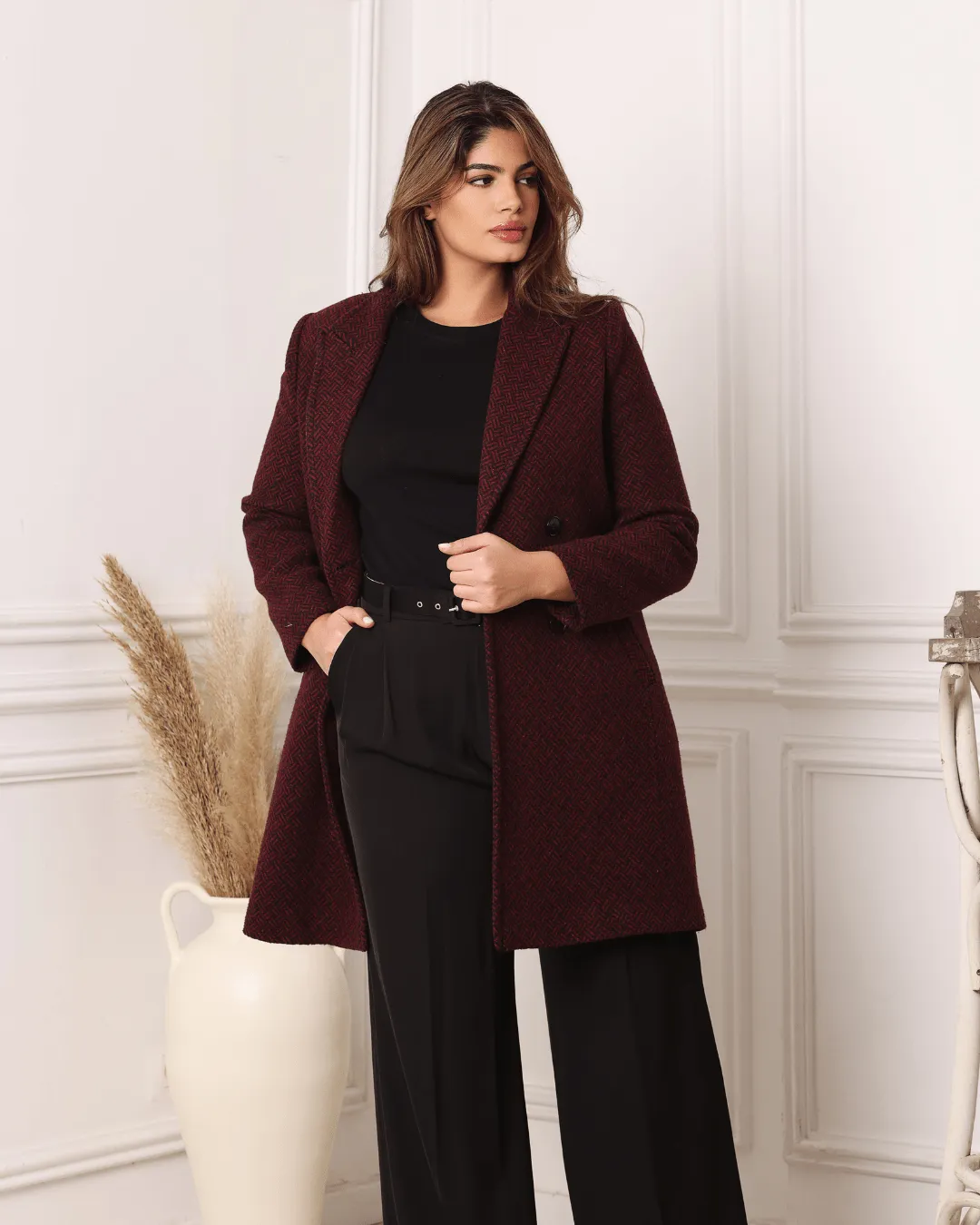 Manteau Myrtille Bordeaux