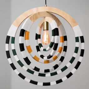 Ndebele Woven Green Pendant Light