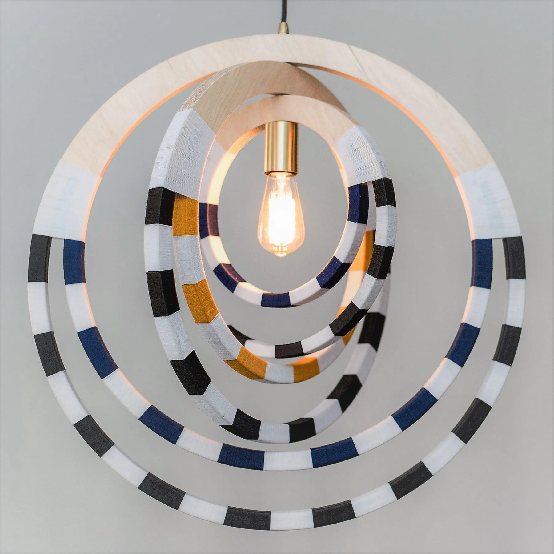 Ndebele Woven Green Pendant Light