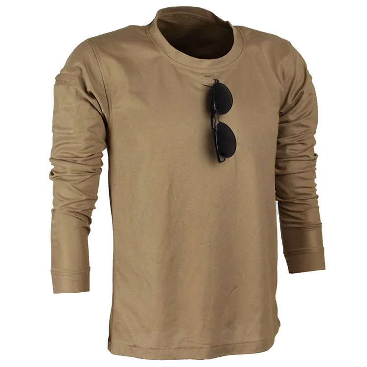 Outdoor Loose Elasticity Sweat Long-sleeved Men T-shirt