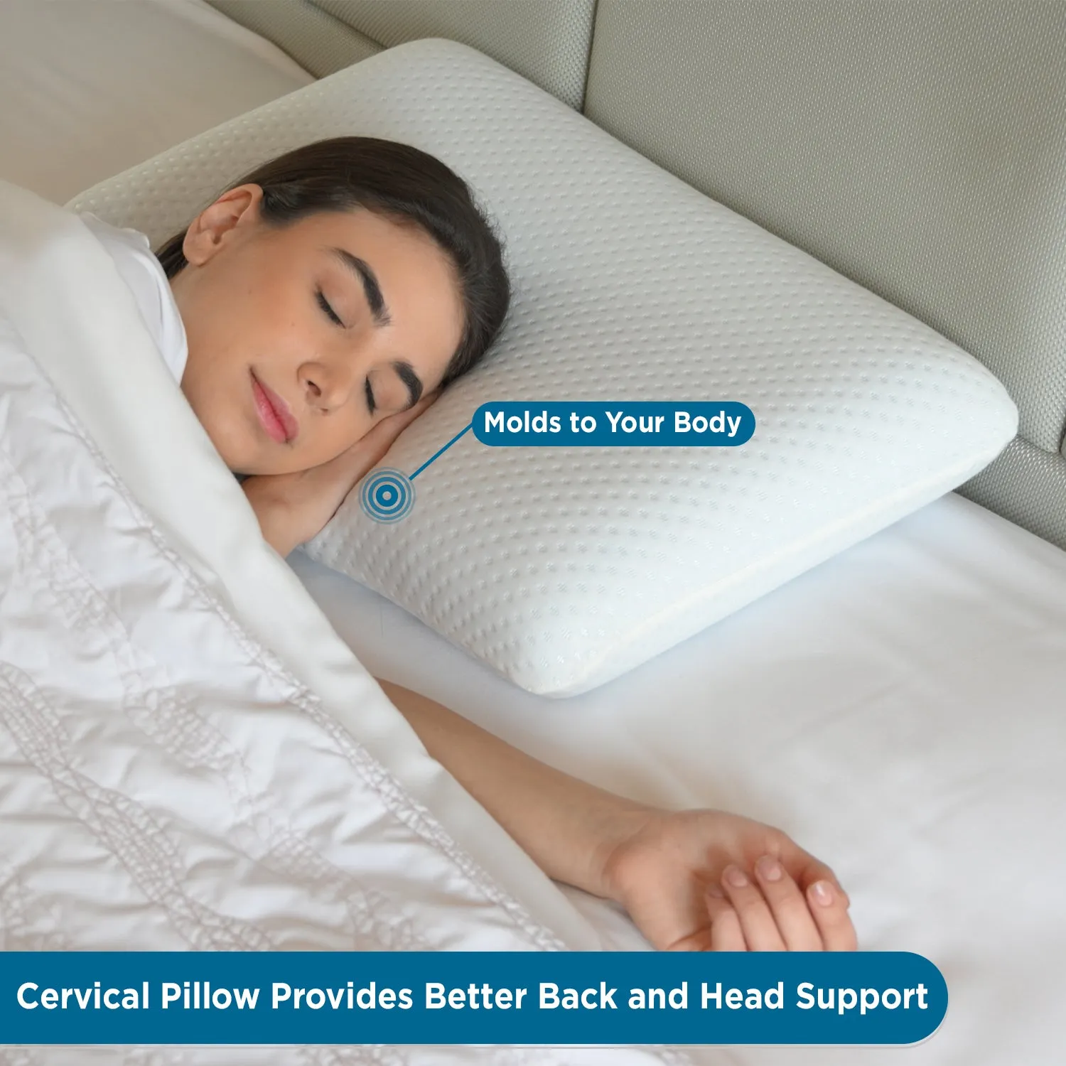 Premium Gel Infused Standard Memory Foam Pillow