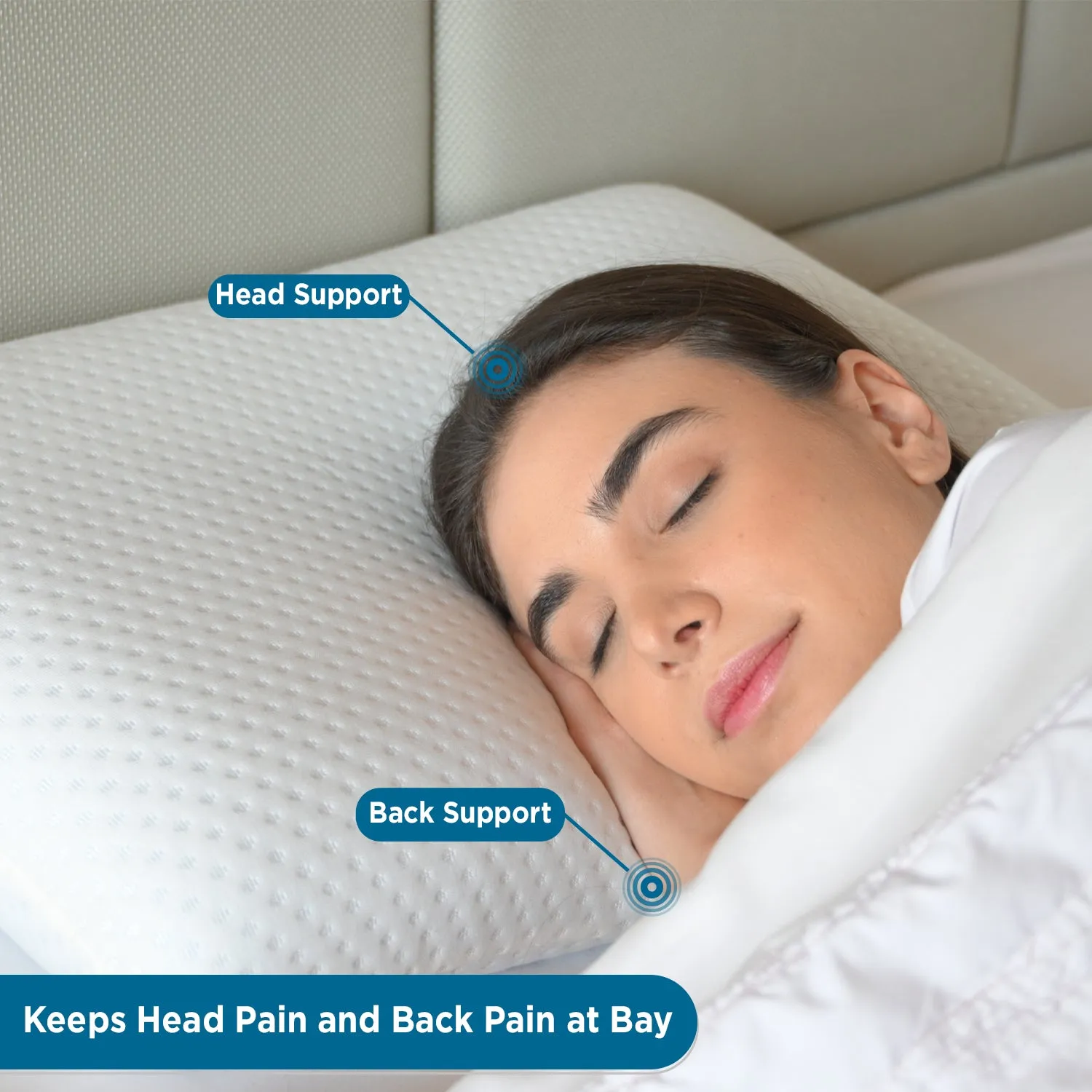 Premium Gel Infused Standard Memory Foam Pillow