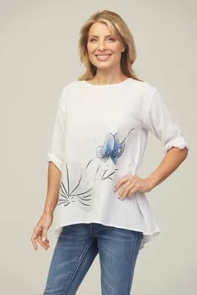 Floral Printed Cotton Top by Saloos - Stylish and Comfortable