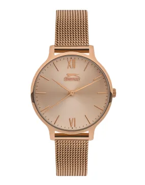 Slazenger SL.9.1823.2.02 Quartz Female Mesh Rose Gold Band Rose Gold Dial Watch