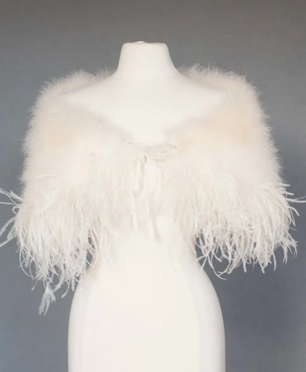 The Dandrige Cape with Boa Fringe