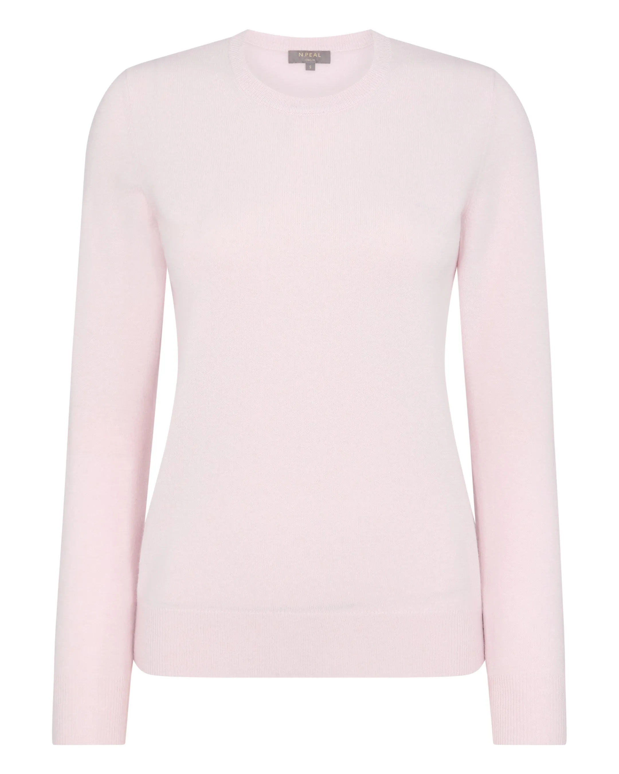 Women's Evie Classic Round Neck Cashmere Sweater Quartz Pink