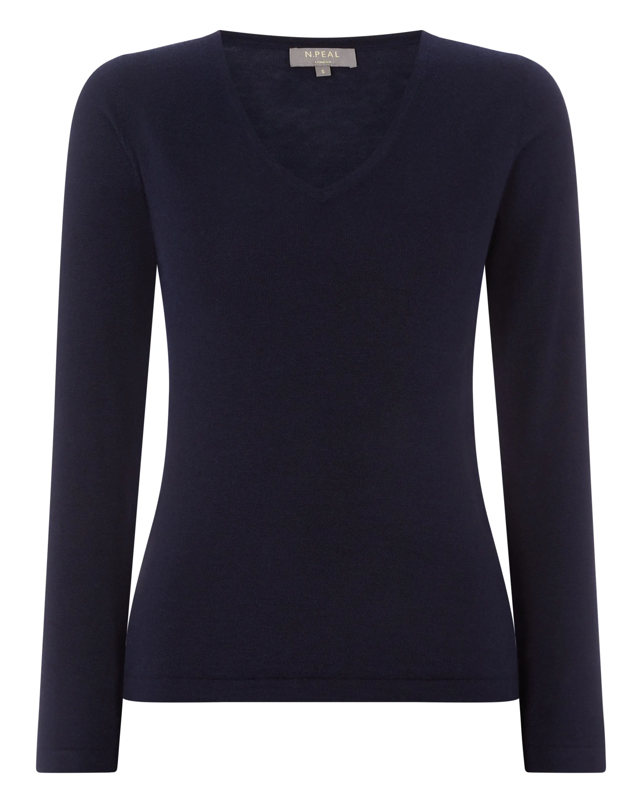 Women's Imogen Superfine Cashmere V Neck Sweater Navy Blue