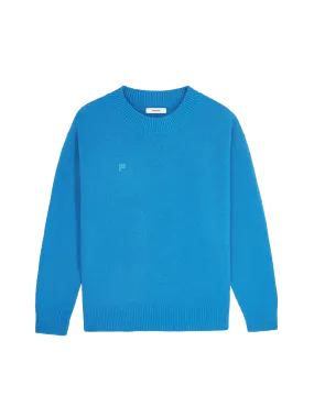 Women's Recycled Cashmere Sweater—cerulean blue