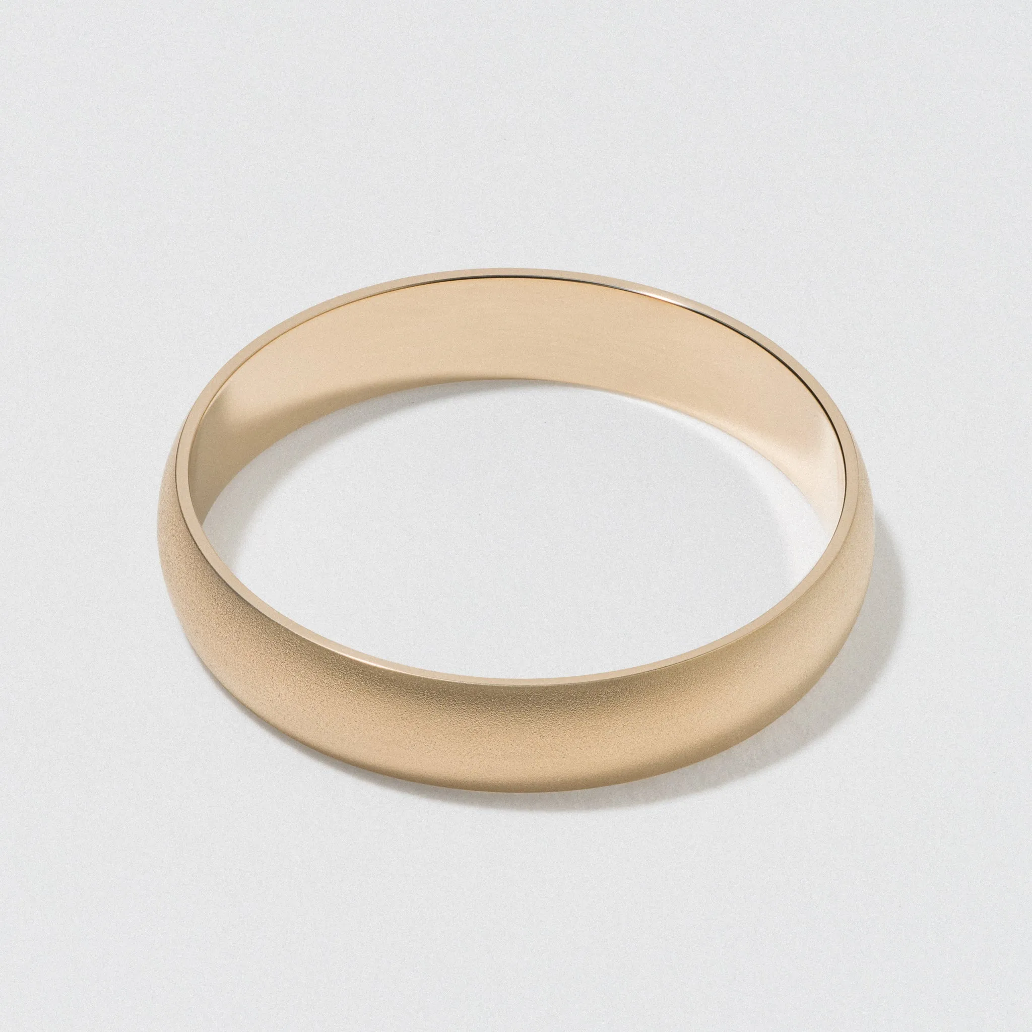 Yellow Gold Classic Wedding Band - Matte 4mm