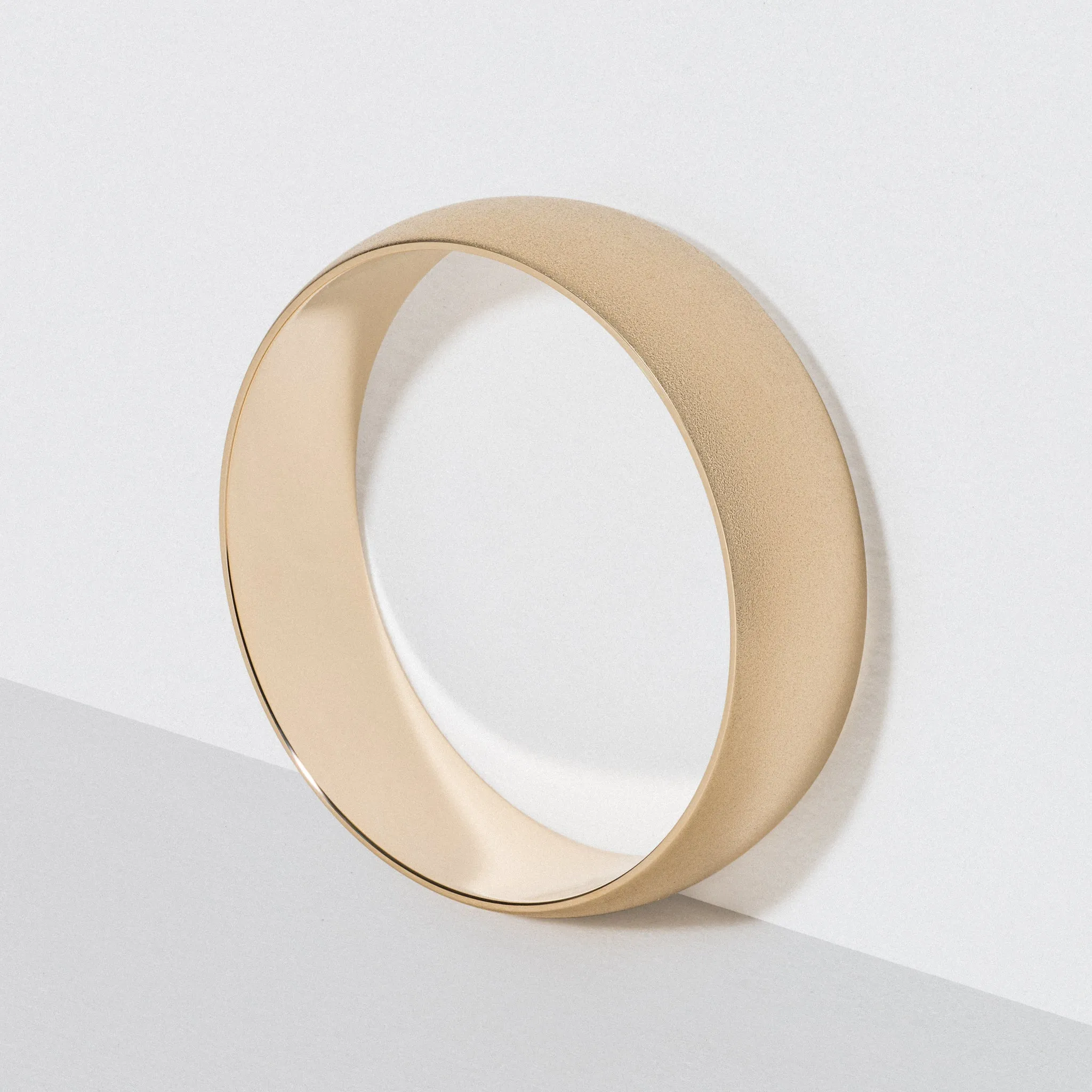 Yellow Gold Classic Wedding Band - Matte 6mm